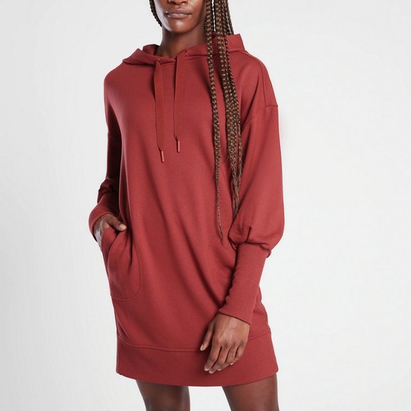 Athleta Dresses Athleta Canyon Red Mala Hoodie Dress Poshmark